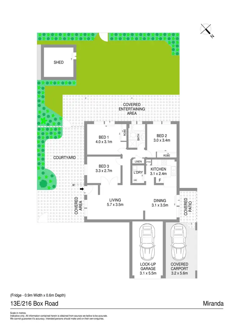 Floorplan of Homely villa listing, 13E/216 Box Road, Miranda NSW 2228