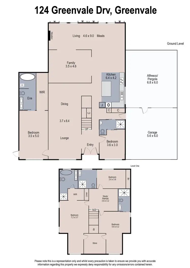 Floorplan of Homely house listing, 124 Greenvale Drive, Greenvale VIC 3059