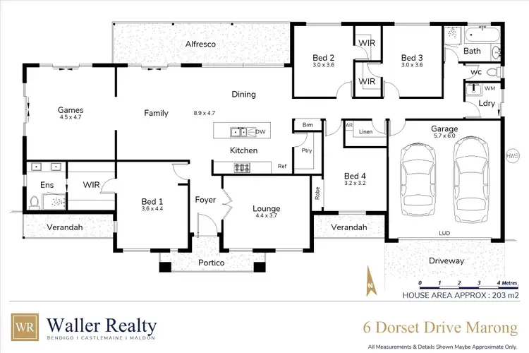 Floorplan of Homely house listing, 6 Dorset Drive, Marong VIC 3515