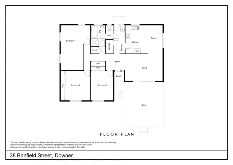 Floorplan of Homely house listing, 38 Banfield Street, Downer ACT 2602