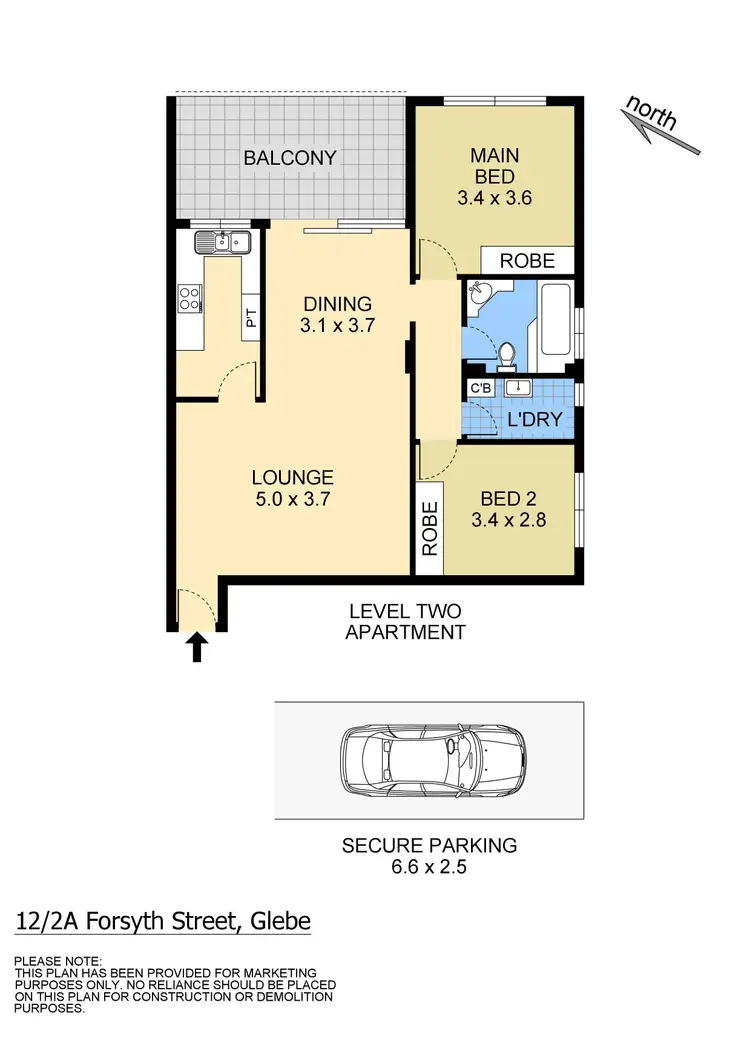 Floorplan of Homely apartment listing, 12/2a Forsyth Street, Glebe NSW 2037