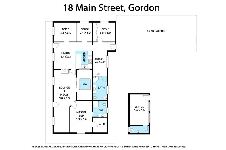 Floorplan of Homely house listing, 18 Main Street, Gordon VIC 3345
