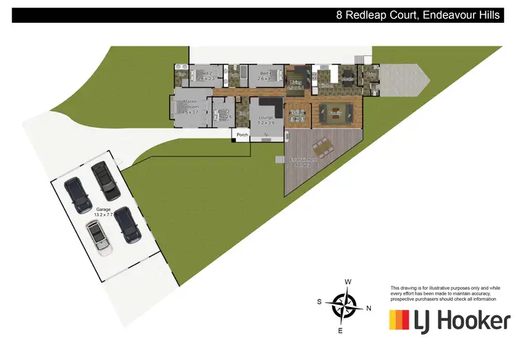 Floorplan of Homely house listing, 8 Redleap Court, Endeavour Hills VIC 3802