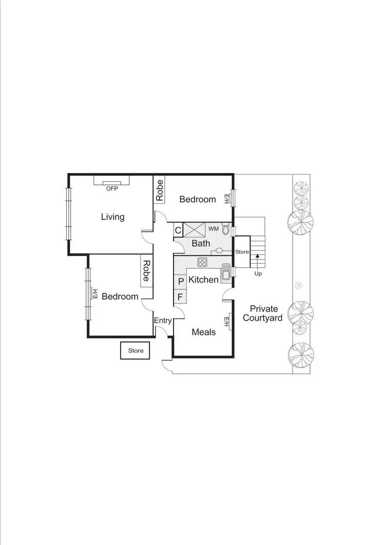 Floorplan of Homely apartment listing, 3/25A Foam Street, Elwood VIC 3184