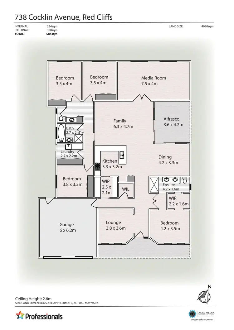 Floorplan of Homely house listing, 738 Cocklin Avenue, Red Cliffs VIC 3496