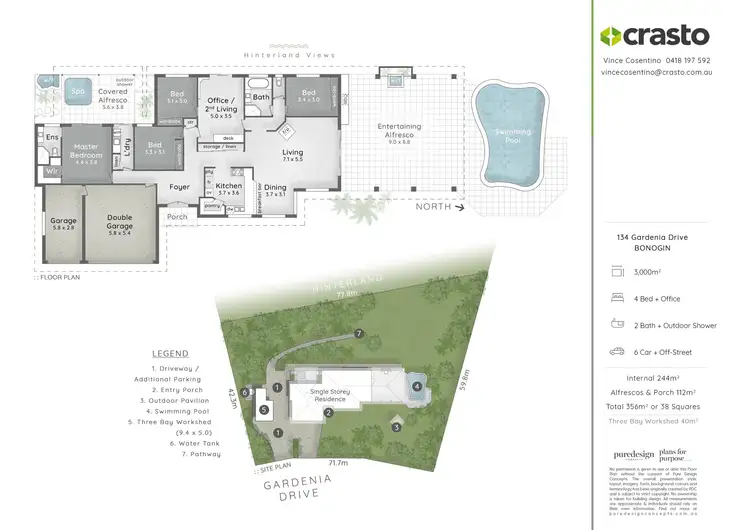 Floorplan of Homely house listing, 134 Gardenia Drive, Bonogin QLD 4213