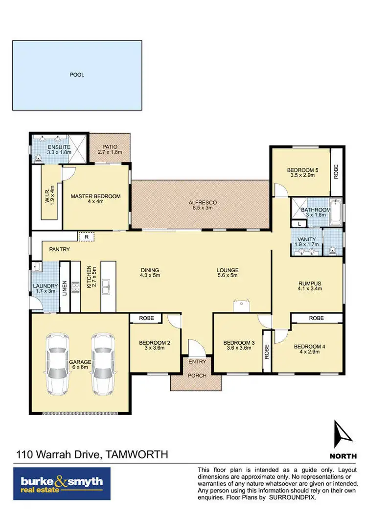 Floorplan of Homely house listing, 110 Warrah Drive, Tamworth NSW 2340