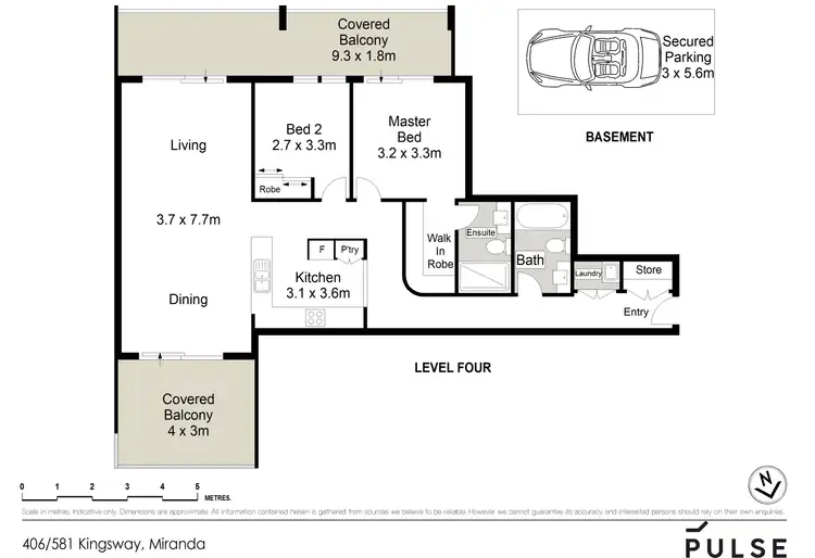 Floorplan of Homely apartment listing, 406/581 Kingsway, Miranda NSW 2228