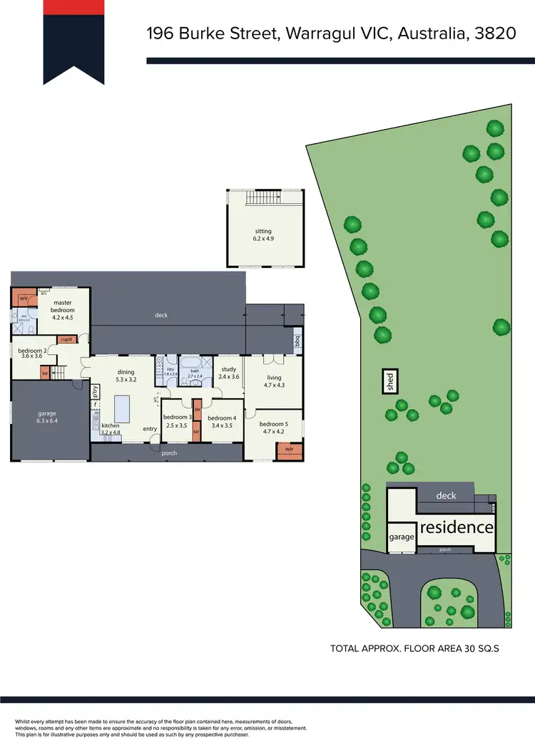 Floorplan of Homely house listing, 196 Burke Street, Warragul VIC 3820