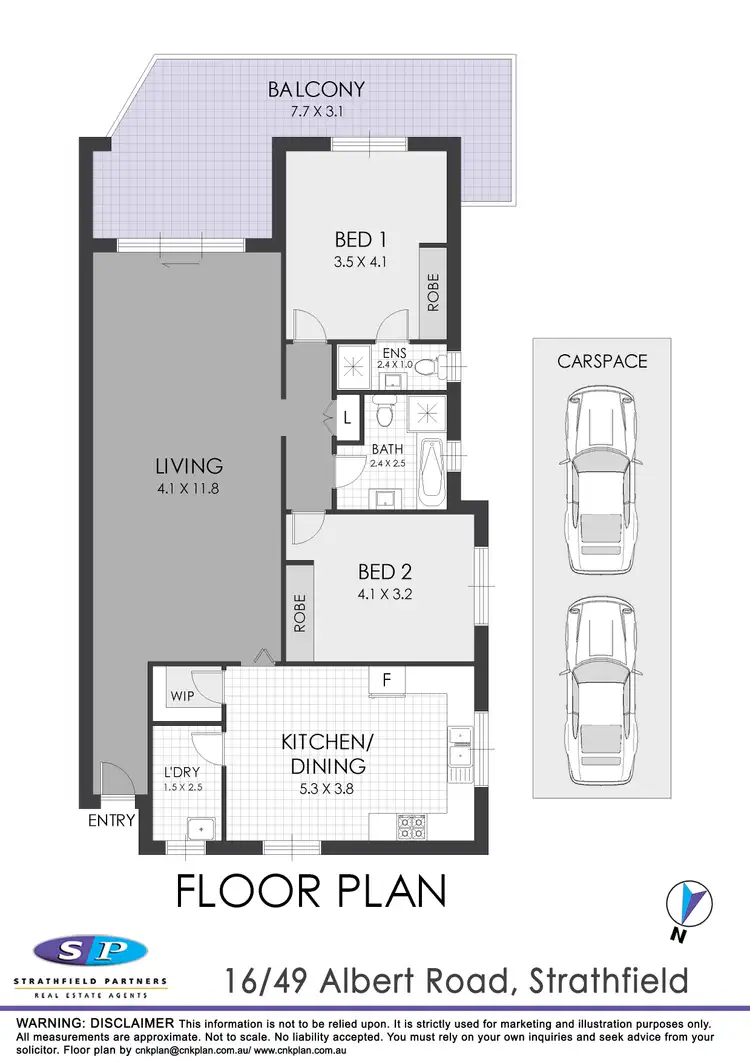 Floorplan of Homely apartment listing, 16/49 Albert Road, Strathfield NSW 2135