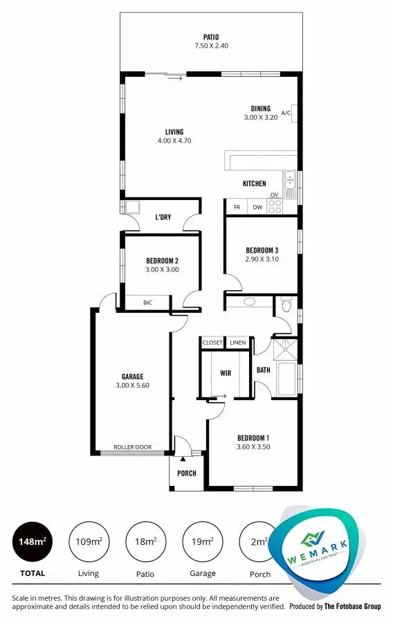 Floorplan of Homely house listing, 8 Attingham Crescent, Oakden SA 5086