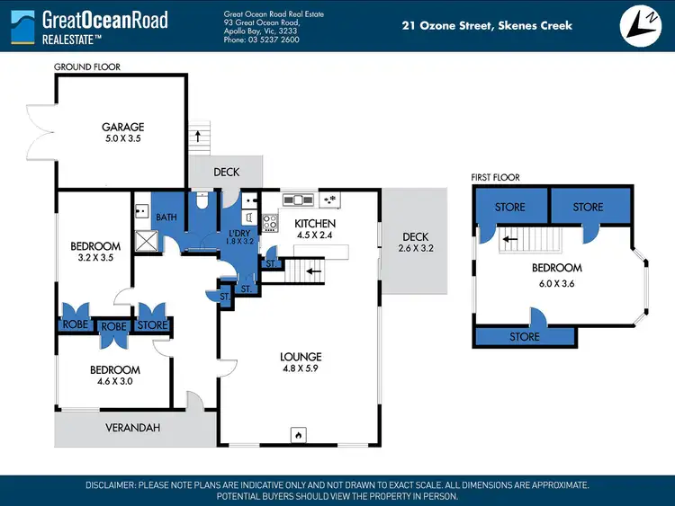 Floorplan of Homely house listing, 21 Ozone Street, Skenes Creek VIC 3233
