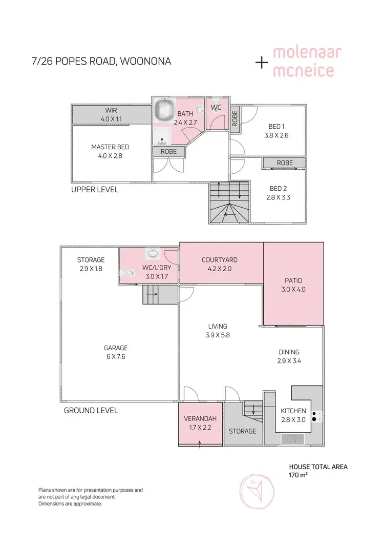 Floorplan of Homely townhouse listing, 7/26 Popes Road, Woonona NSW 2517