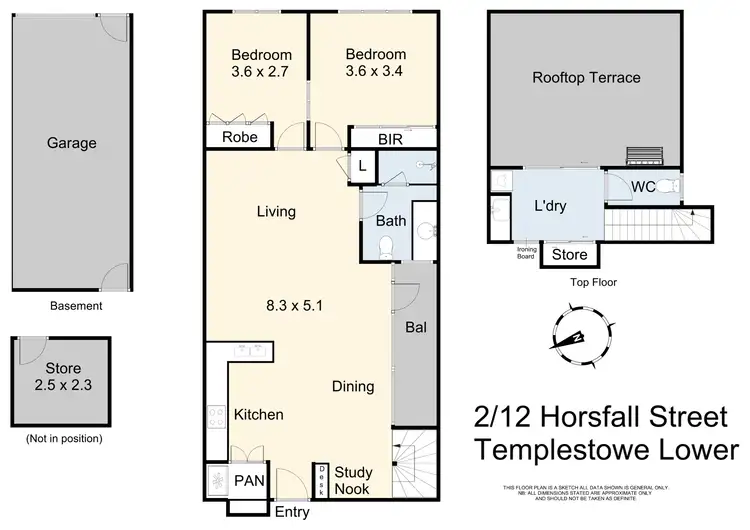Floorplan of Homely apartment listing, 2/12 Horsfall Street, Templestowe Lower VIC 3107