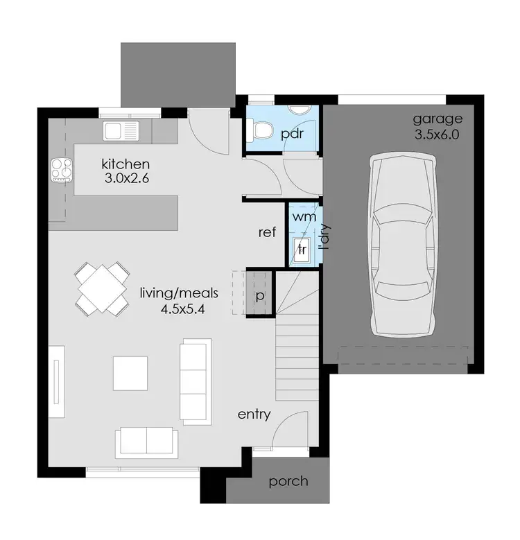Floorplan of Homely townhouse listing, 2/55 Purnell Street, Altona VIC 3018