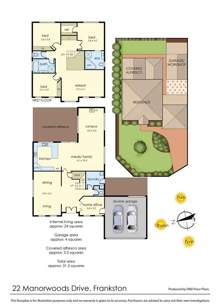 Floorplan of Homely house listing, 22 Manorwoods Drive, Frankston VIC 3199
