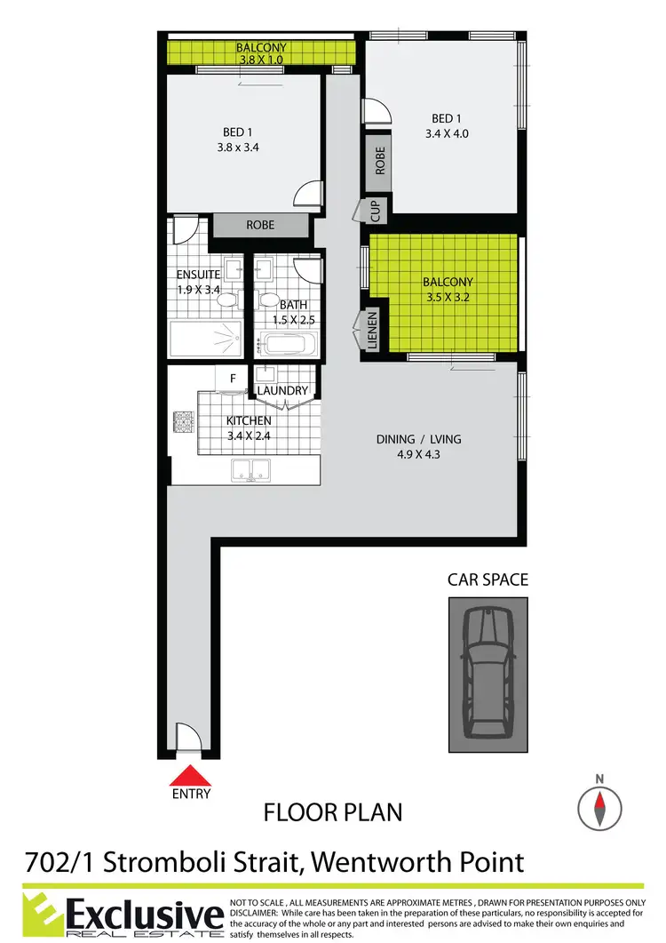 Floorplan of Homely apartment listing, 702 Paros/1 Stromboli Strait, Wentworth Point NSW 2127