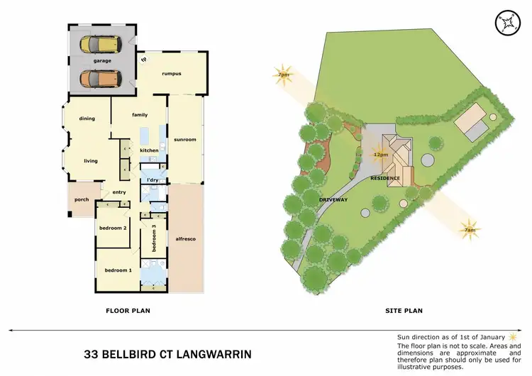 Floorplan of Homely house listing, 33 Bellbird Court, Langwarrin VIC 3910