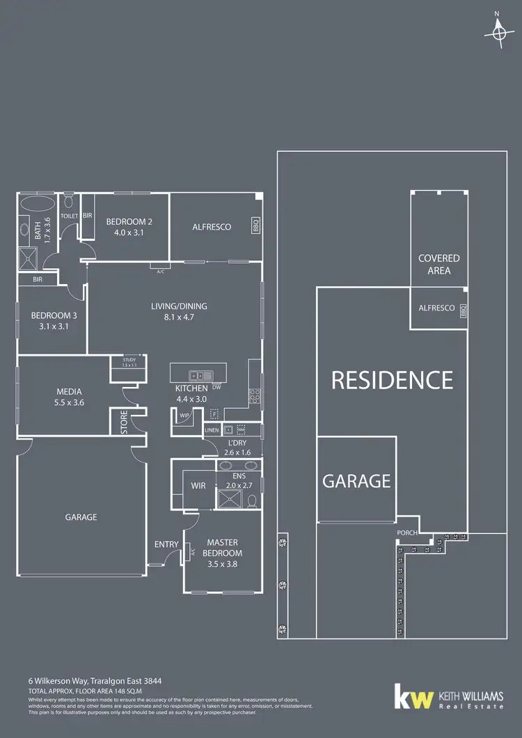 Floorplan of Homely house listing, 6 Wilkerson Way, Traralgon VIC 3844