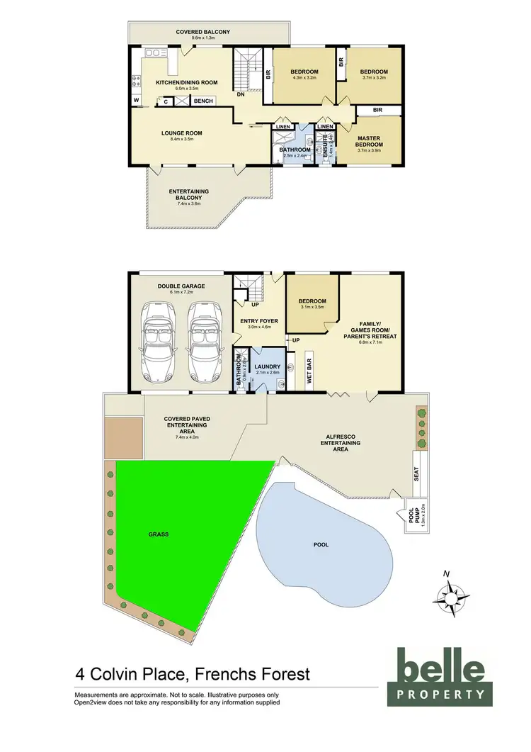 Floorplan of Homely house listing, 4 Colvin Place, Frenchs Forest NSW 2086