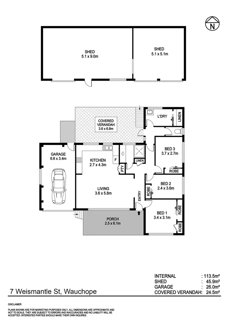 Floorplan of Homely house listing, 7 Weismantle Street, Wauchope NSW 2446
