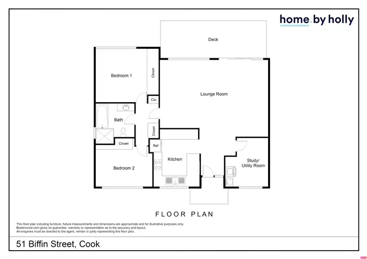 Floorplan of Homely townhouse listing, 51 Biffin Street, Cook ACT 2614