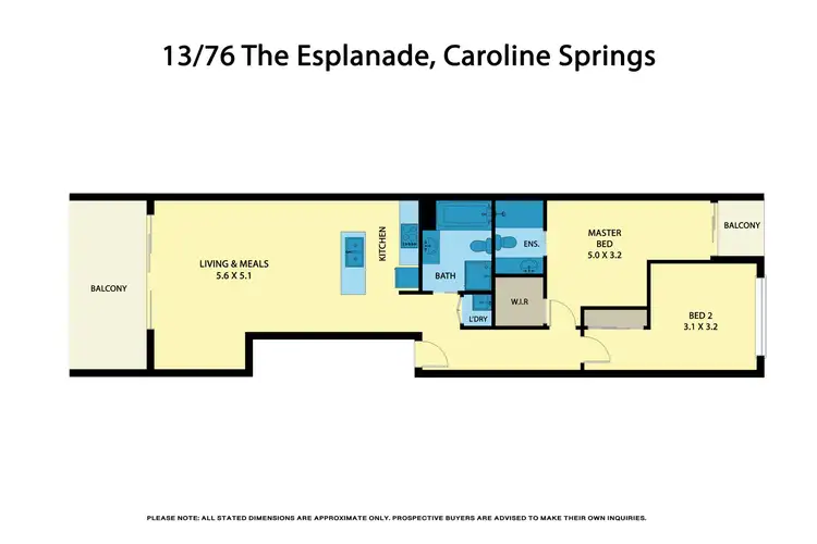 Floorplan of Homely apartment listing, 13/76 The Esplanade, Caroline Springs VIC 3023