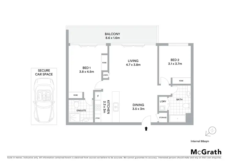 Floorplan of Homely apartment listing, 58/2 Hutchinson Walk, Zetland NSW 2017