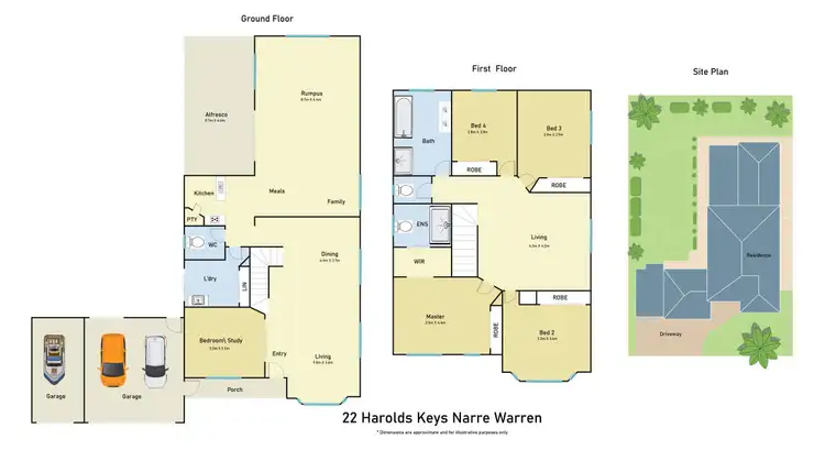 Floorplan of Homely house listing, 22 Harold Keys Drive, Narre Warren South VIC 3805