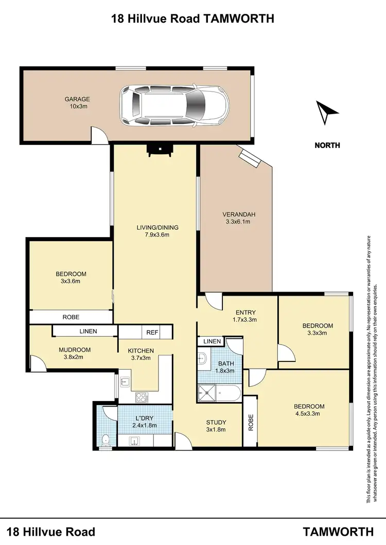 Floorplan of Homely house listing, 18 Hillvue Road, Tamworth NSW 2340