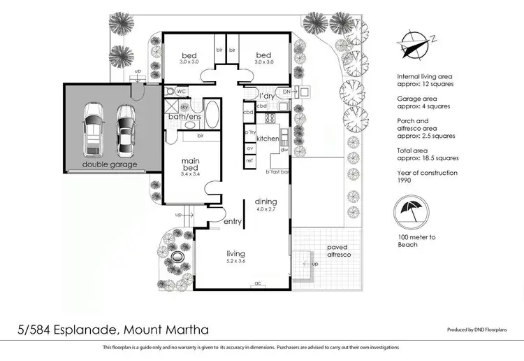 Floorplan of Homely unit listing, 5/584 Esplanade, Mount Martha VIC 3934