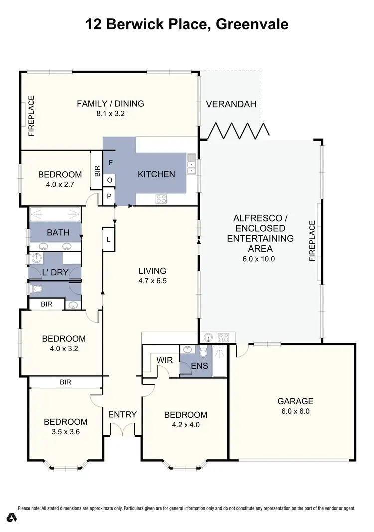 Floorplan of Homely house listing, 12 Berwick Place, Greenvale VIC 3059
