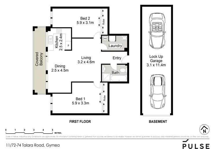 Floorplan of Homely apartment listing, 11/72-74 Talara Road, Gymea NSW 2227