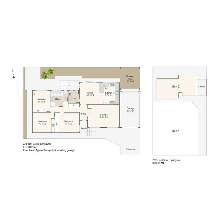 Floorplan of Homely unit listing, 2/16 Oak Grove, Springvale VIC 3171