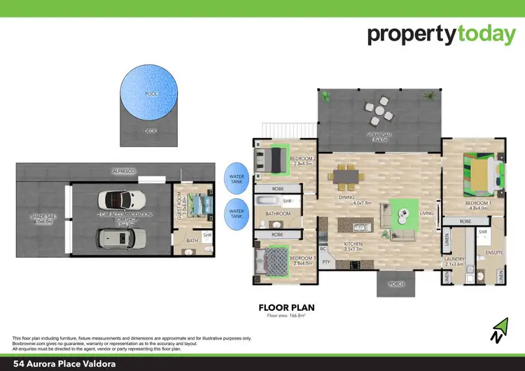 Floorplan of Homely house listing, 54 Aurora Place, Valdora QLD 4561