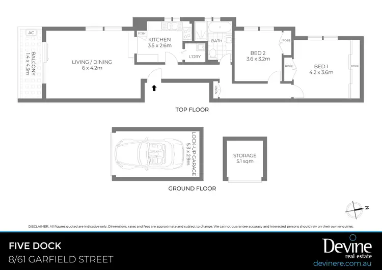Floorplan of Homely apartment listing, 8/61 Garfield Street, Five Dock NSW 2046
