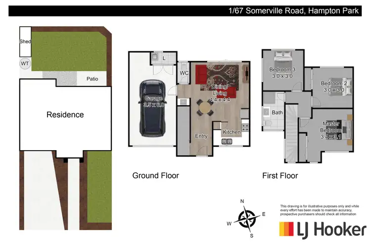 Floorplan of Homely townhouse listing, 67 Somerville Road, Hampton Park VIC 3976