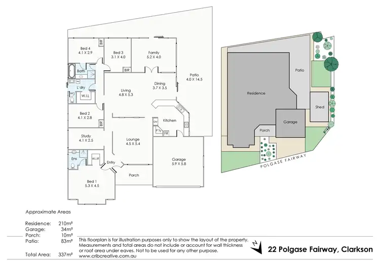 Floorplan of Homely house listing, 22 Polglase Fairway, Clarkson WA 6030