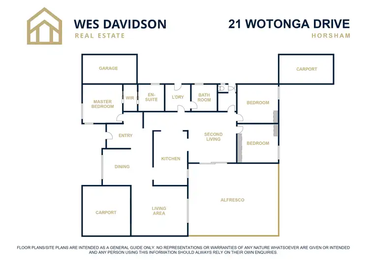 Floorplan of Homely house listing, 21 Wotonga Drive, Horsham VIC 3400