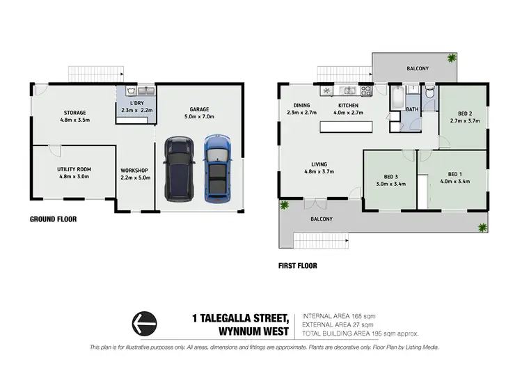 Floorplan of Homely house listing, 1 Talegalla Street, Wynnum West QLD 4178