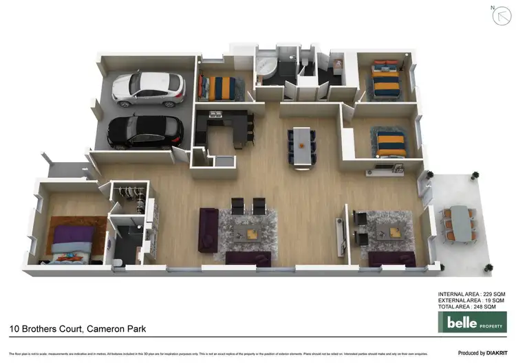 Floorplan of Homely house listing, 10 Brothers Court, Cameron Park NSW 2285