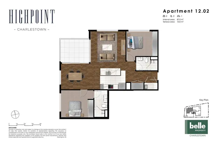 Floorplan of Homely apartment listing, 1202/2 Charles Street, Charlestown NSW 2290