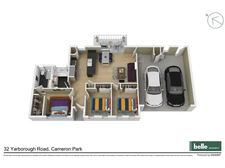 Floorplan of Homely house listing, 32 Yarborough Road, Cameron Park NSW 2285