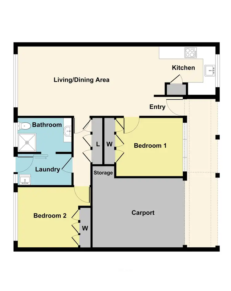 Floorplan of Homely unit listing, 6/1108 Howitt Street, Wendouree VIC 3355