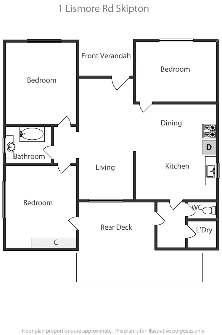 Floorplan of Homely house listing, 1 Lismore Road, Skipton VIC 3361