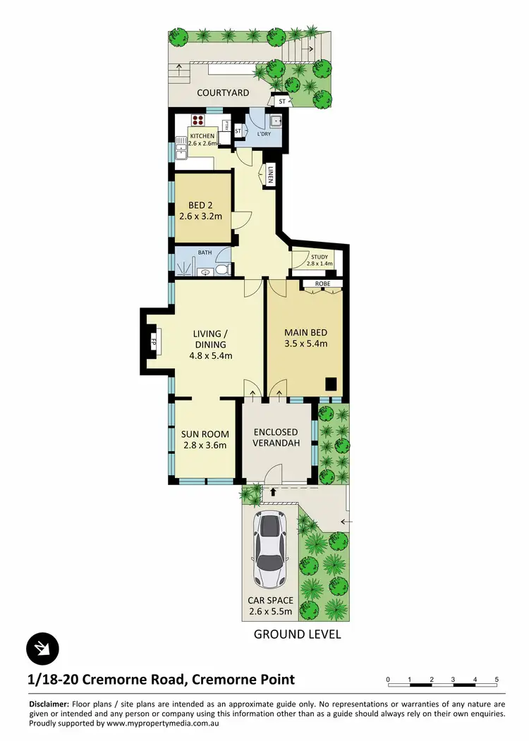 Floorplan of Homely apartment listing, 1/18-20 Cremorne Road, Cremorne Point NSW 2090