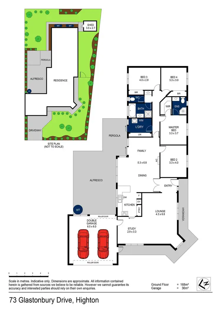 Floorplan of Homely house listing, 73 Glastonbury Drive, Highton VIC 3216