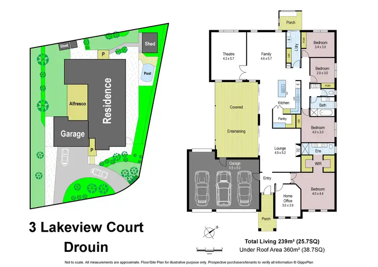 Floorplan of Homely house listing, 3 Lakeview Court, Drouin VIC 3818