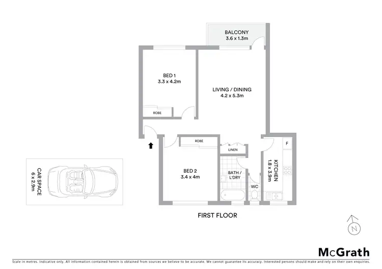 Floorplan of Homely unit listing, 3/7 Parkes Street, Naremburn NSW 2065