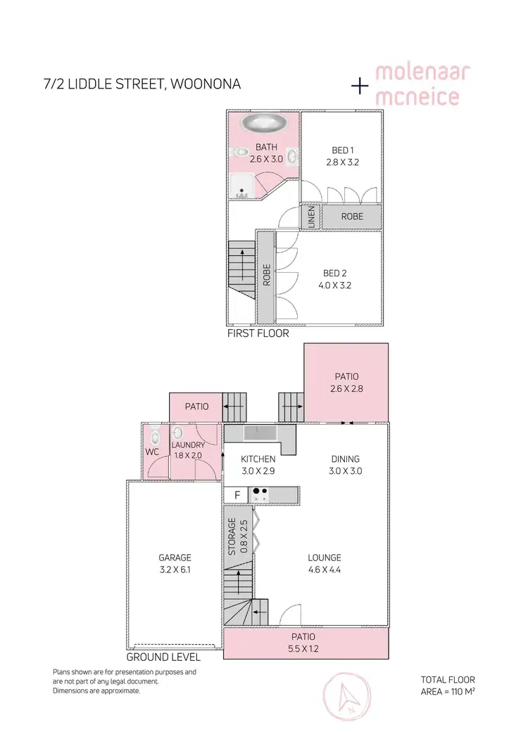 Floorplan of Homely townhouse listing, 7/2 Liddle Street, Woonona NSW 2517